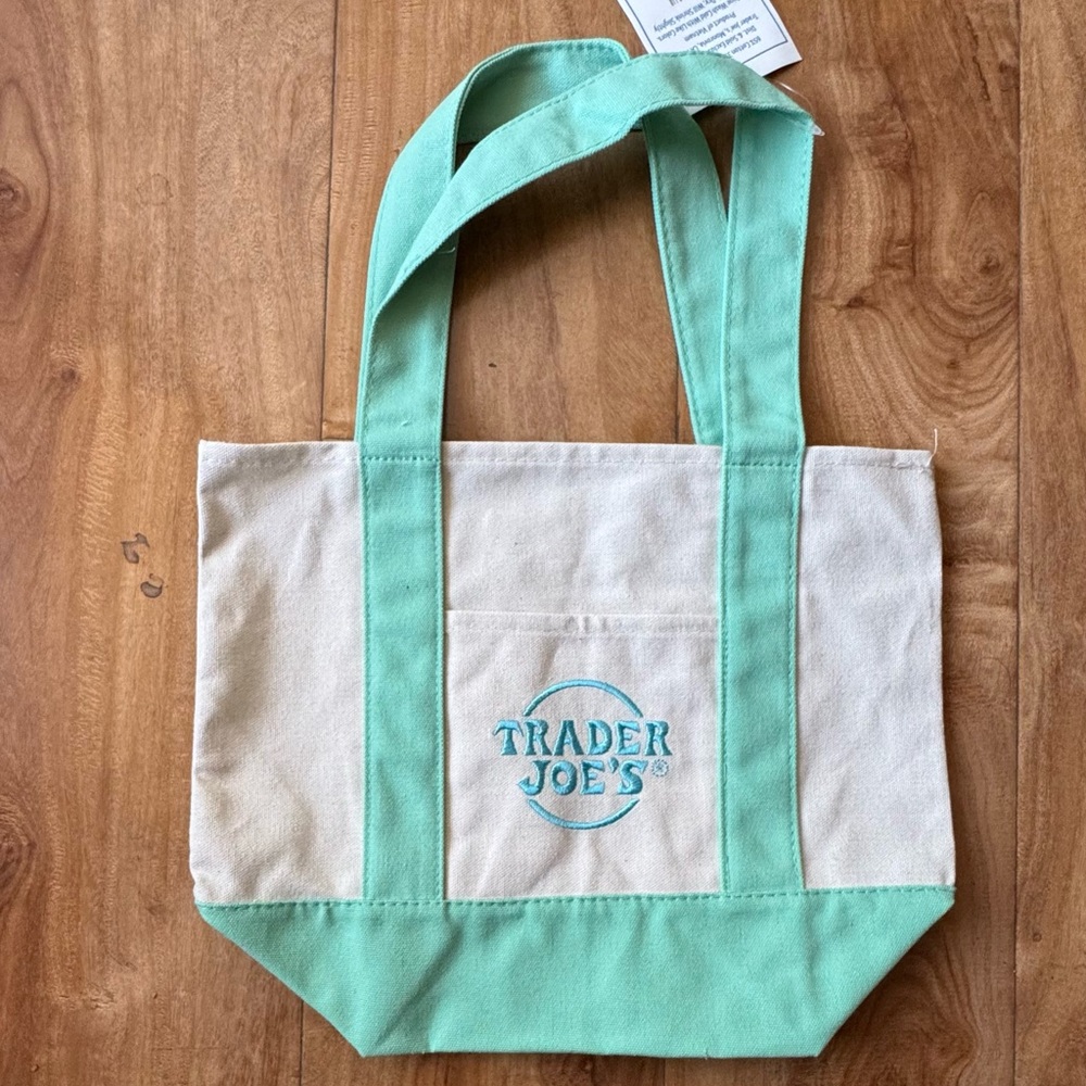 Mint Green and Cream Tote Bag